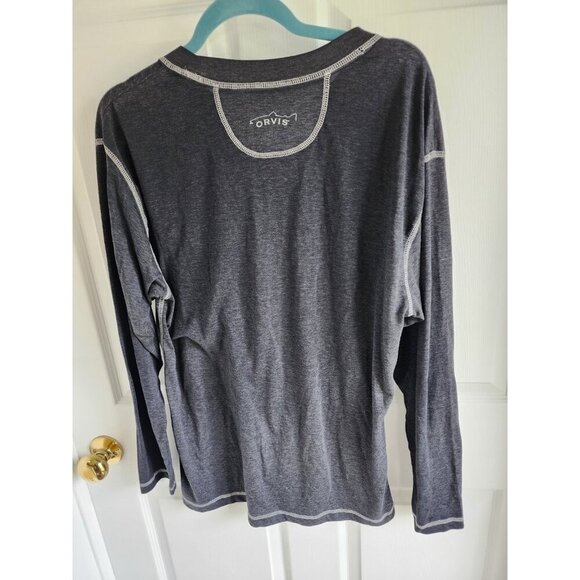 Orvis Trout Bum Men's Long Sleeve T Shirt Gray Medium - Picture 2 of 8